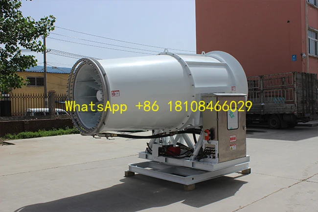 آلة مدفع الضباب 120 متر ارتفاع ضغط الرشاشات الزراعية مدفع ضباب الماء قمع الغبار