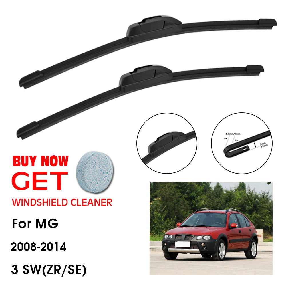 

Car Wiper Blade For MG 3 SW(ZR/SE) 18"+18" 2008-2014 Front Window Washer Windscreen Windshield Wipers Blades Accessories