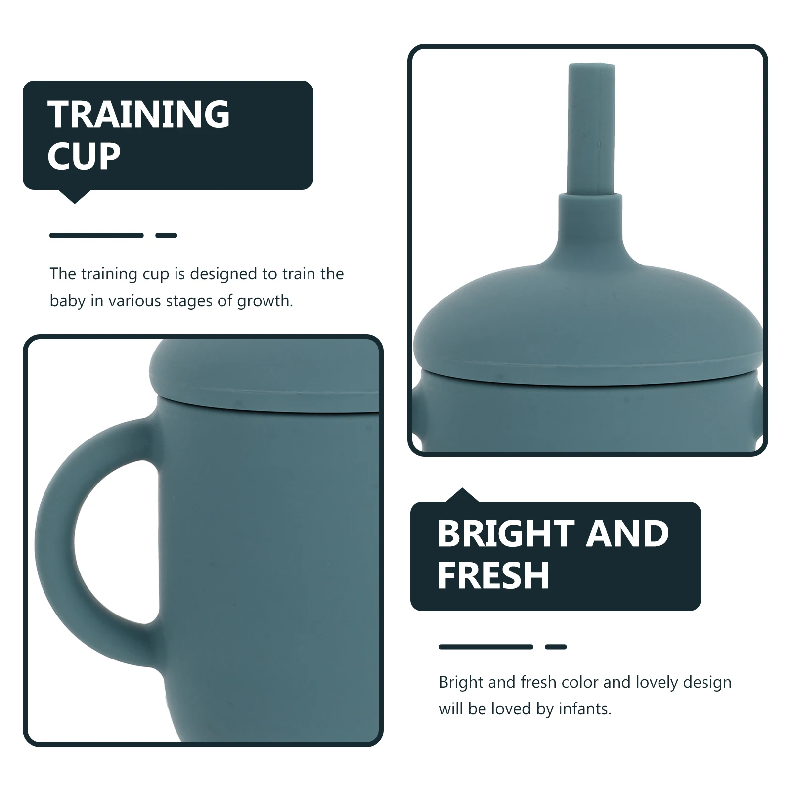 

1 шт., силиконовая детская соломенная чашка, тренировочная чашка для младенцев, герметичная детская бутылочка для питья, ручки, мягкие чашки-непроливайки, свежие для малышей