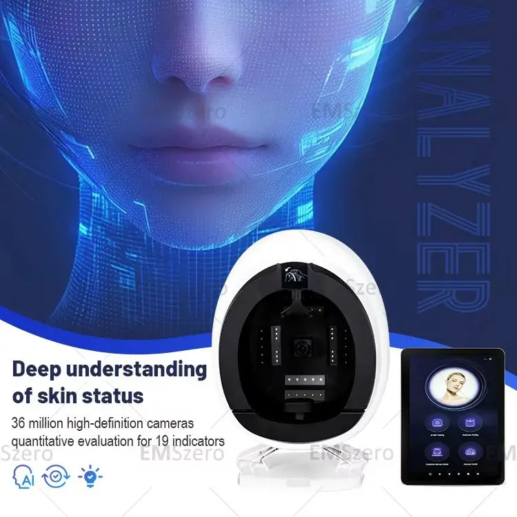 Q1 Pro 36MP AI Analytic Device Facial Scalp Hair Analysis Module with 8 Spectral Imaging for Beauty Salon Skin Diagnosis HD