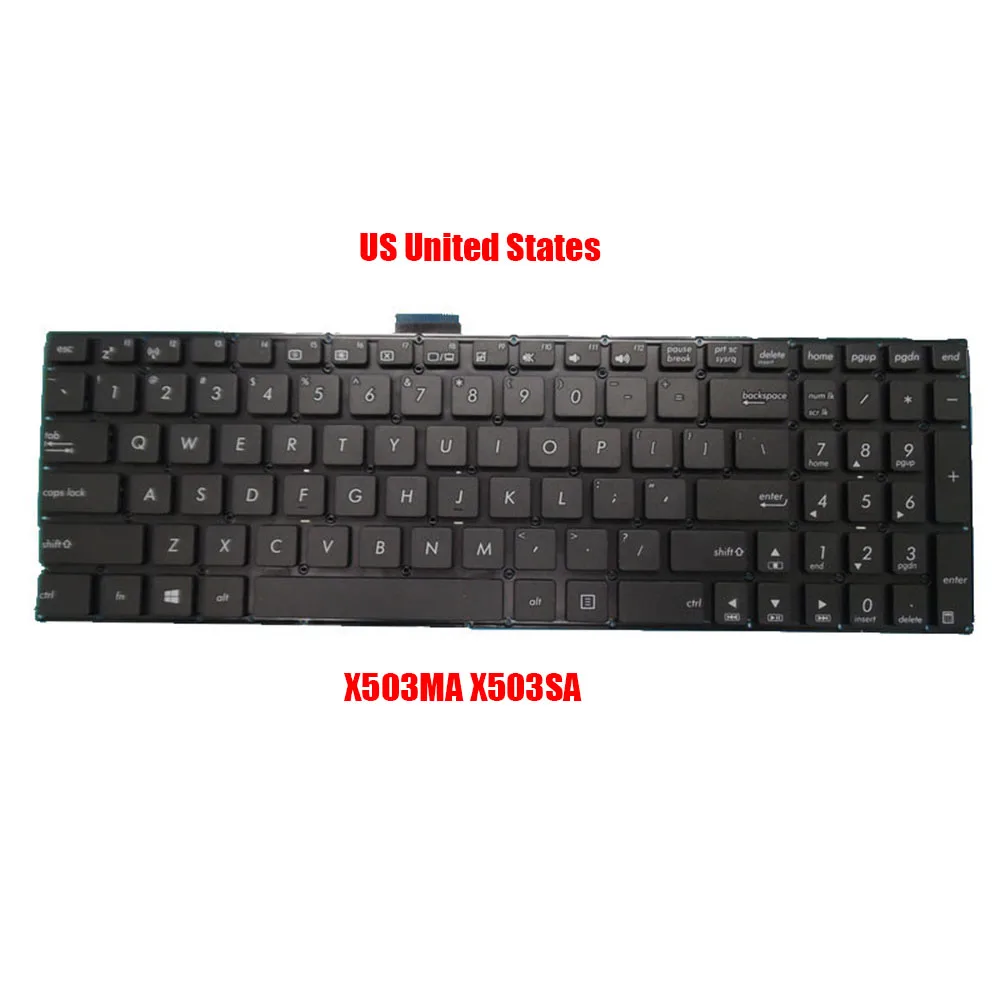 Laptop Keyboard For ASUS X503MA X503SA Without Frame Black TW\FR\US\UK\SP