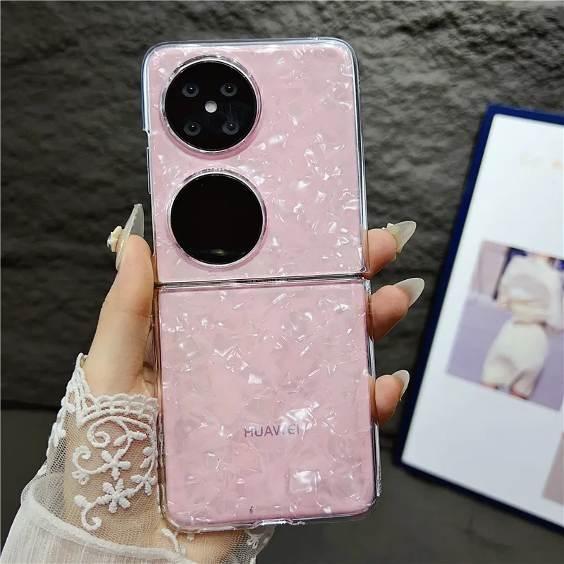 Korea Diy gelang hati casing ponsel untuk ZTE Nubia casing Flip Huawei Pocket2 P50Pocket S OPPO Find N3Flip N2Flip penutup Honor VFlip