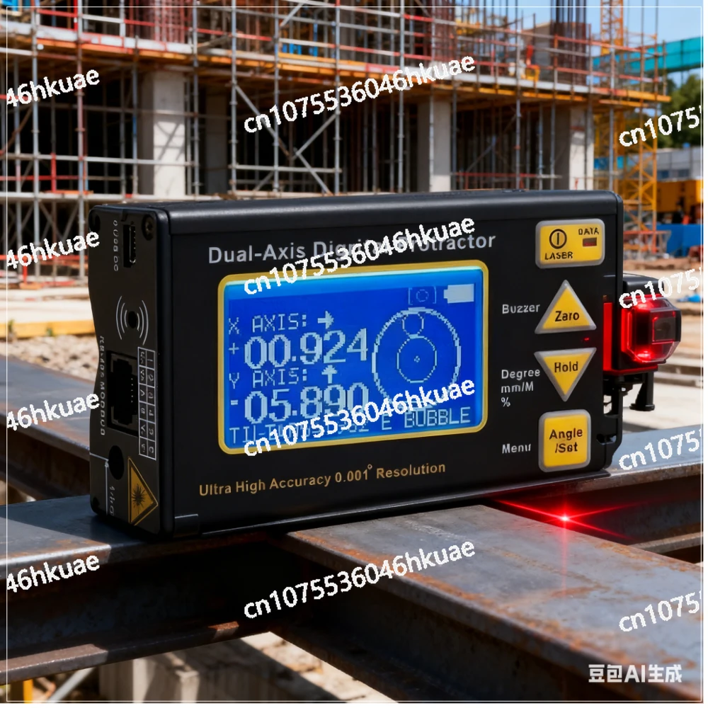 High-precision Angle Measuring Instrument Version 0.005, Professional Dual-axis Digital Laser Level (with LCD Screen)