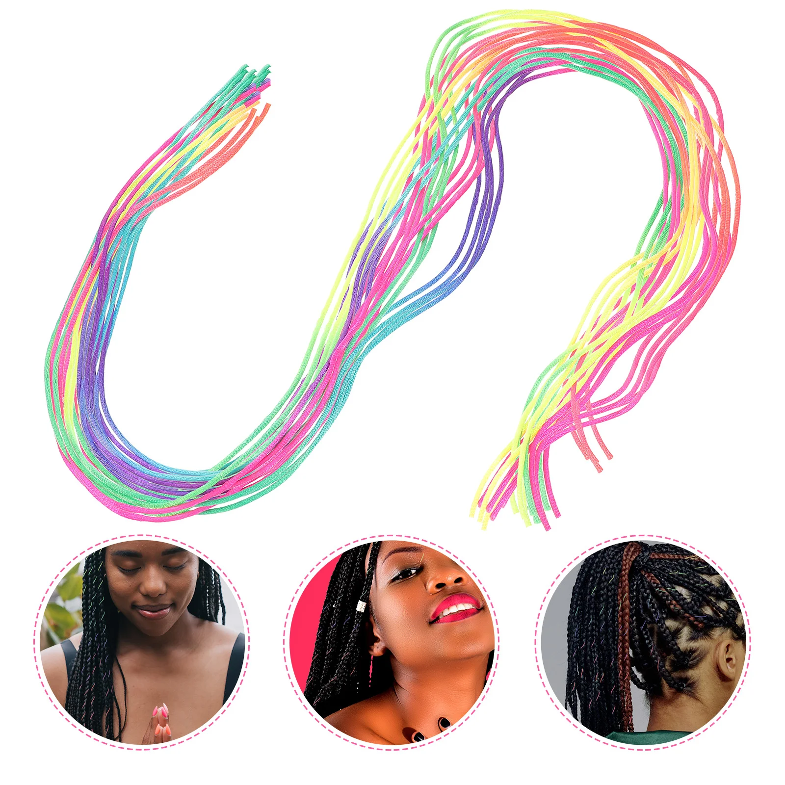 

30 Pcs Headgear Braided Hair Color Rope Child Braids Accessories Clip Fabric Tools