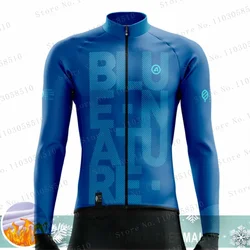 Winter Jacket Men Thermal Fleece Cycling Jersey Coat Road MTB Long Sleeve Clothing Bike Cashmere Tops Ropa Ciclismo Hombre 2024