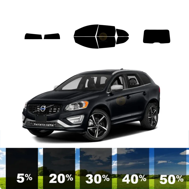 precut Removable Window Tint Film For Car 100% UVR 5%-35%VLT Heat Insulation Carbon ﻿For VOLVO XC60 4 DR SUV 2010-2017