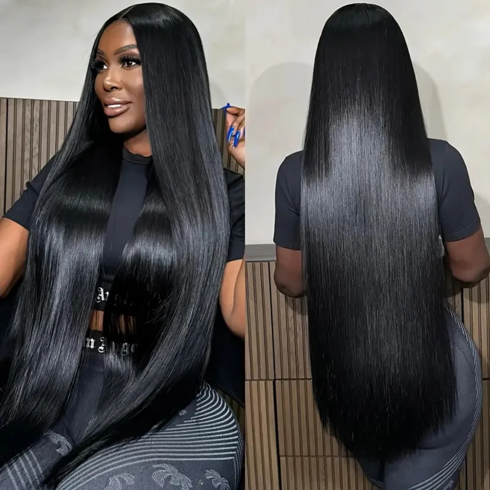 36 Inch Straight 13x6 Transparent 100% Human Hair Lace Frontal Wig 4x4 Lace Closure Human Hair Wigs 360 Pre Plucked Lace Wigs