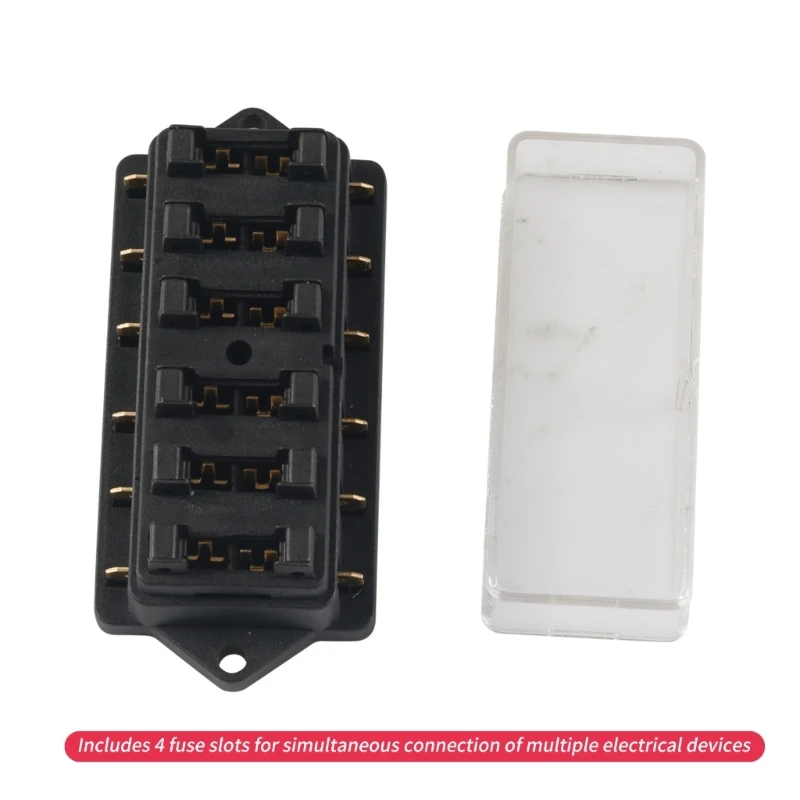 H8H8 4-12 Way Fuses Box Assembly 32V Car Boats Fuses Box Holder With Waterproof Cover