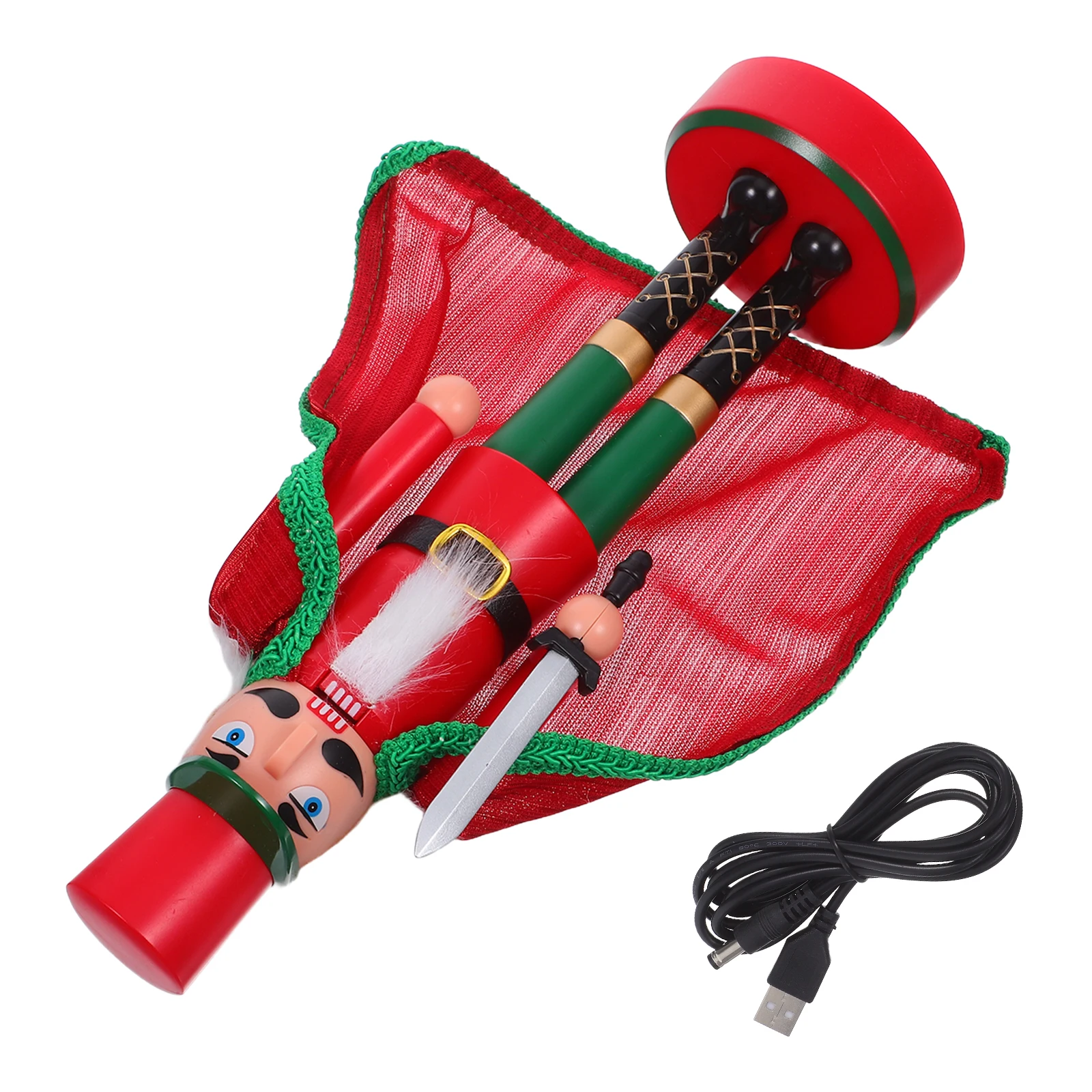 

1Set Nutcracker Soldier Lighted Xmas Decor Versatile Sturdy PVC Tabletop Mantel Office Use Nutcracker Christmas Decor