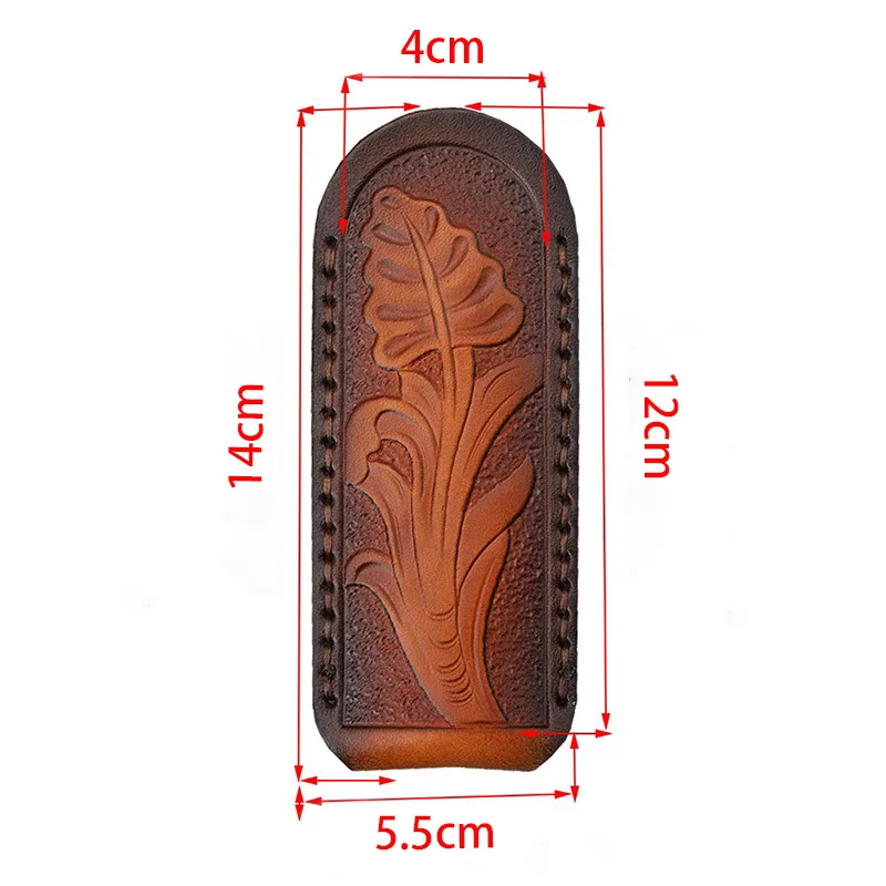 Folidng Knife Scabbard High-quality Cowhide Leather Sheath  Universal Knife Cover Holsters for Pocket Knife Case Belt Buckle