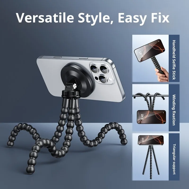  مرنة الأخطبوط حامل هاتف مغناطيسي قابل للتعديل كليب جبل عربة سيارة تشغيل غرفة نوم مكتب الأيدي الحرة عرض تسجيل #5