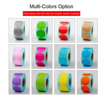 丸いサーマルラベルペーパー,ドットマーク,粘着ラベル,印刷ステッカー,紙サーマルプリンター,30mm, 35mm, 40mm, 45 mm