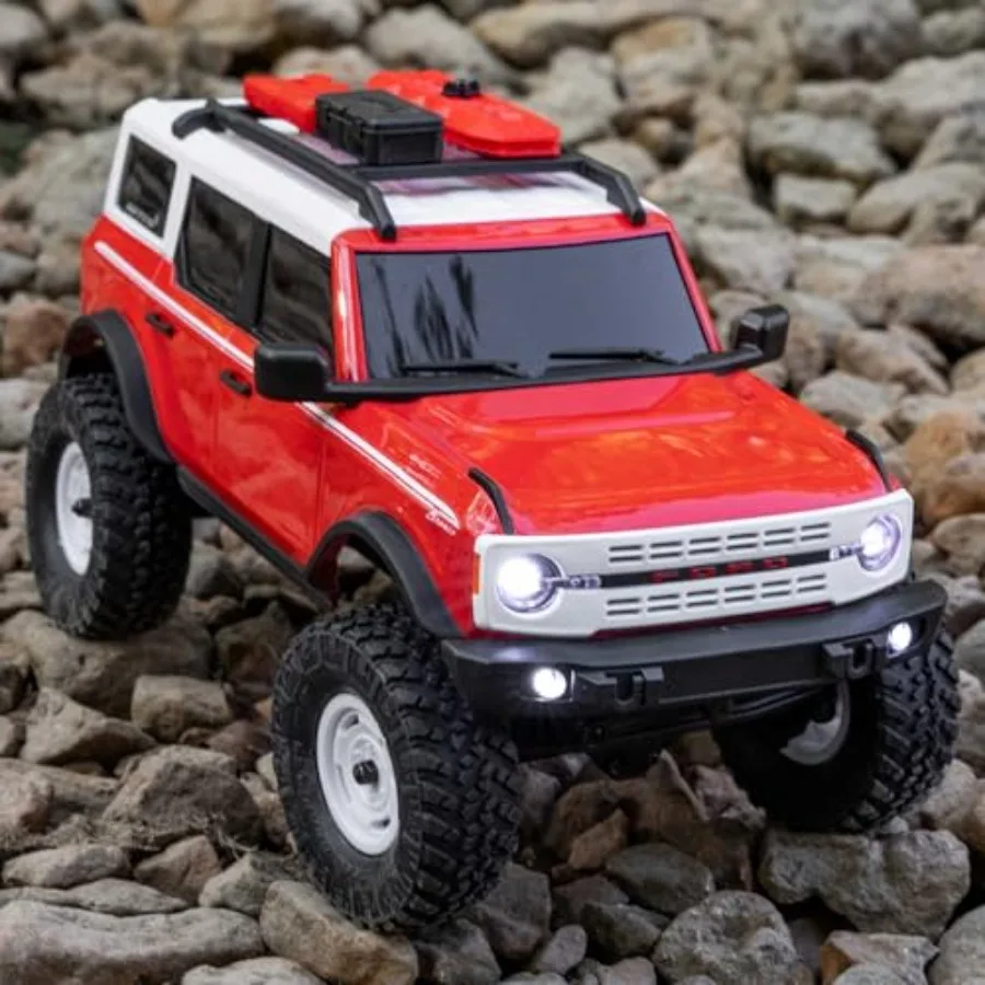 1/24 SCX24 ブロンコ ヘリテージエディション 4X4 RTR ブラシ付き ロッククローラー レッド RCトラック バッテリーと充電器付き
