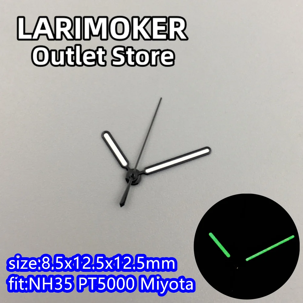 LARIMOKER Silver Gold Black Watch Hands Green Luminous Fit NH35 NH36 PT5000 ST2130 ETA2824 2836 Automatic Movement Accessories