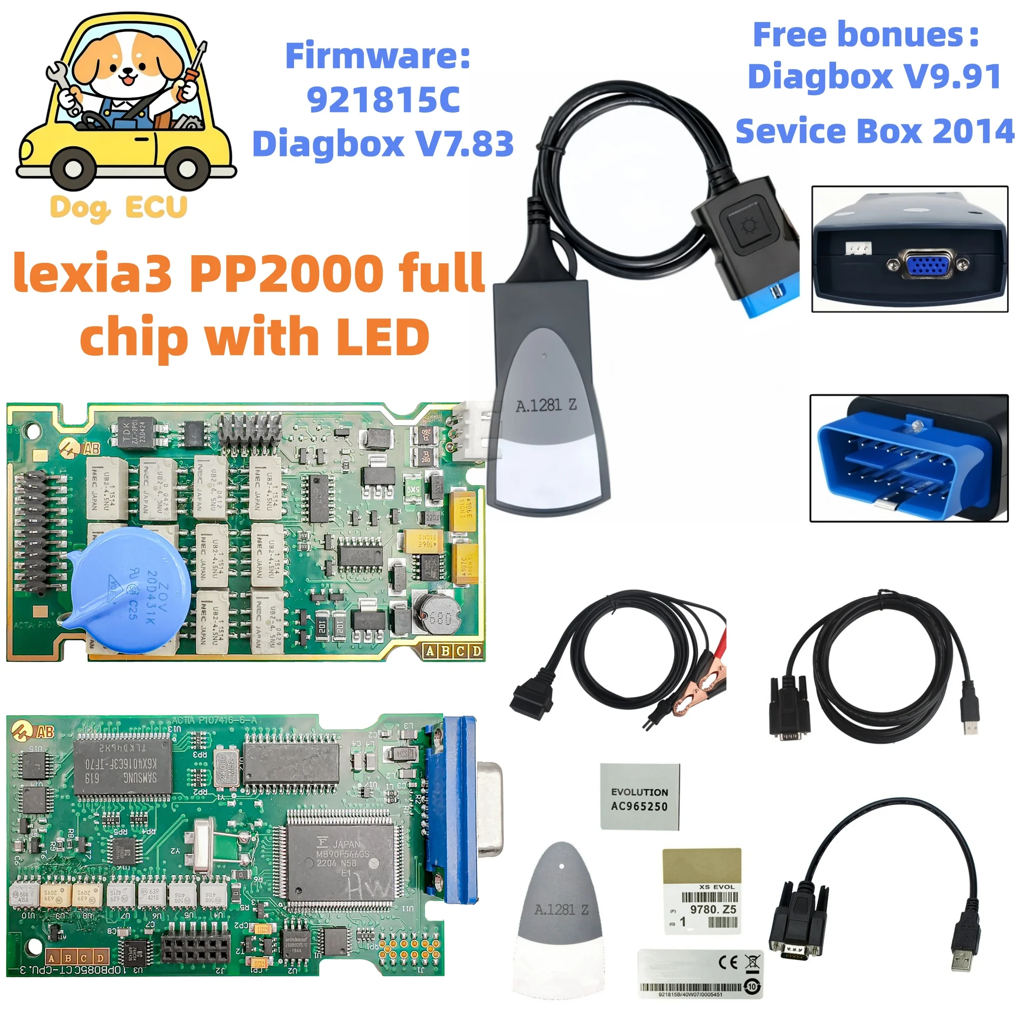 Image of 2026 Neuestes Lexia 3 VCI mit Vollchips 921815C Firmware V7.83 PP2000 Diagbox für PSA Peugeot Citroen