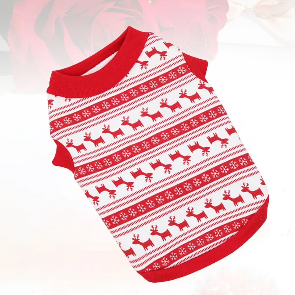 

Dog Clothes Christmas Theme Red Hoodie with Design Size Xs Breathable Stretchy Fabric for Warmth Comfortable Fit