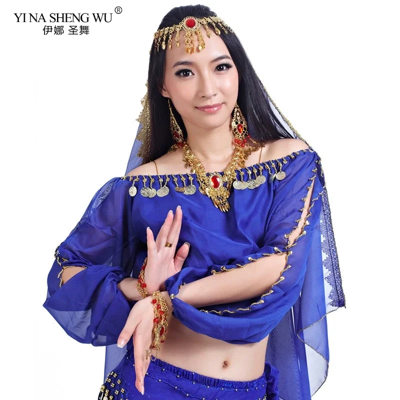 Belly เต้นรํา Dancewear Top Bra Lady ผู้หญิงเซ็กซี่ Belly Dance Tops เลื่อมอุปกรณ์เสริม off-the-shoulder bellydance เครื่องแต่งกาย Tops
