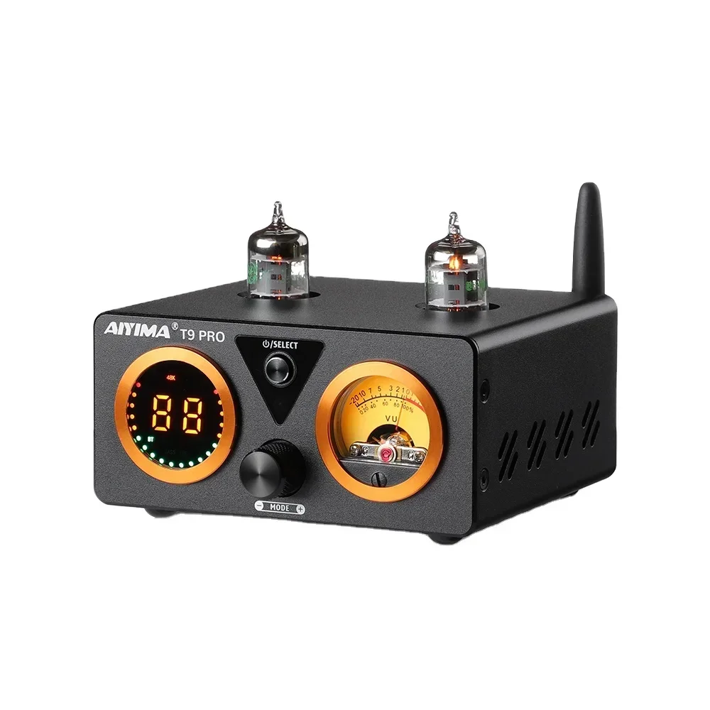 

In stock T9 PRO HiFi BT Tube Amplifier Stereo Power Amplificador USB DAC COAX OPT Home Audio Amp VU Meter Amplifier 100Wx2