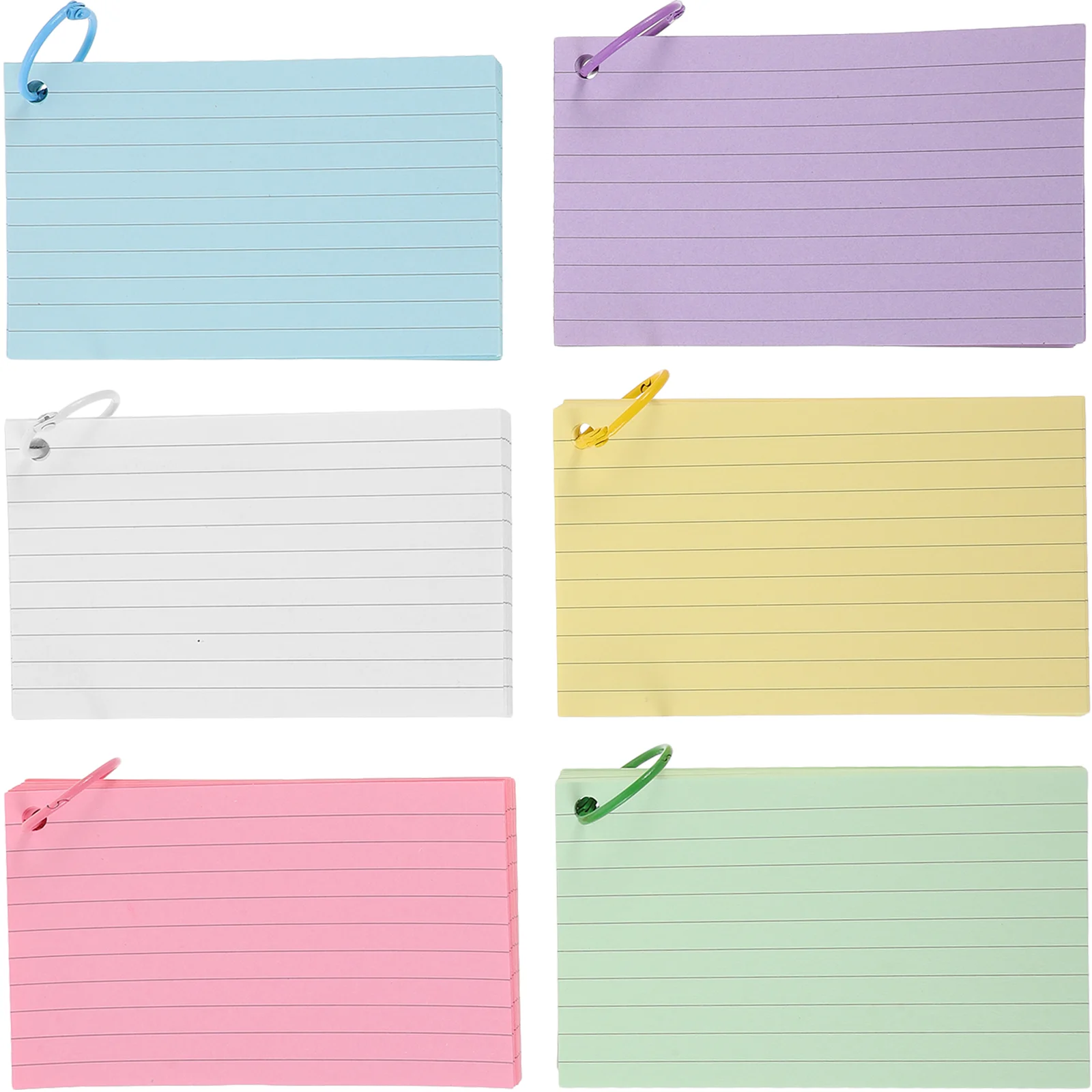 Loose-leaf Book Index Cards Pocket Blank Notepads Portable Flashcards Office Memory with Ring Paper Lined Learning