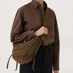 Autumn and Winter Small Strap Bag Matte Surface Water Repellent Fabric Unisex Bag Messenger Bag