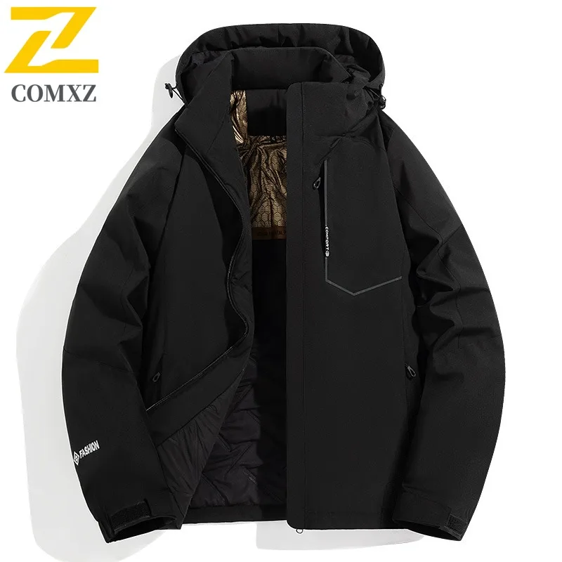 COMXZ 2025 Winter Graphene Couples Jacket Thick Windproof Waterproof Outdoor sports Fashion Coat tactics lightweight windbreaker