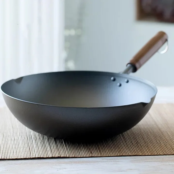 

Light, wok, flat bottom, new, non stick household