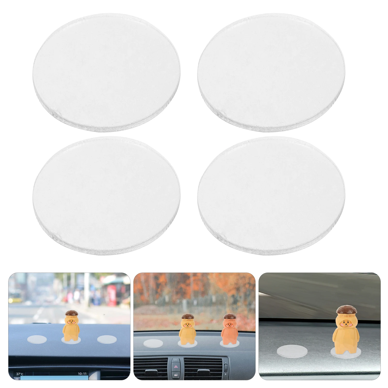 

10pcs 2.5Cm Round Transparent Acrylic Bases Display Stands For Anime Figures Models Cake Toppers Dashboard Ornaments