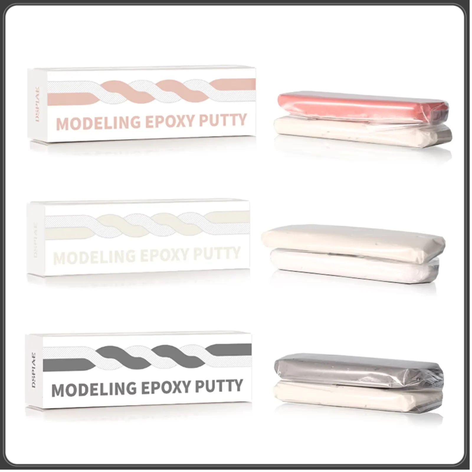 

Dspiae DIY Mep Modeling Epoxy Putty For Model Modification And Repair Paint Tool Sets Gray White Black Epoxy Resin