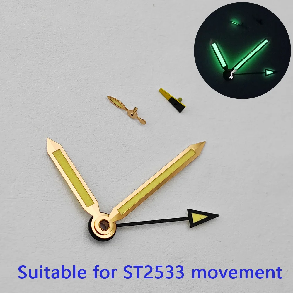 Watch pointer green luminous pointer suitable for ST2555/ST2533/ST2557/6497 movement watch movement watch accessories Watch Part