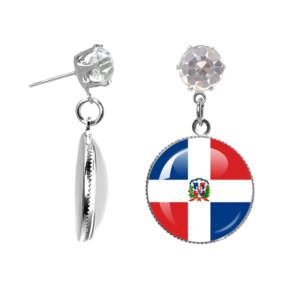 Nation Flag Earrings  Korea, Serbia, Russia, Slovenia, Argentina, The United States,Turkey, Spain,Dominica Girl Earrings Gift