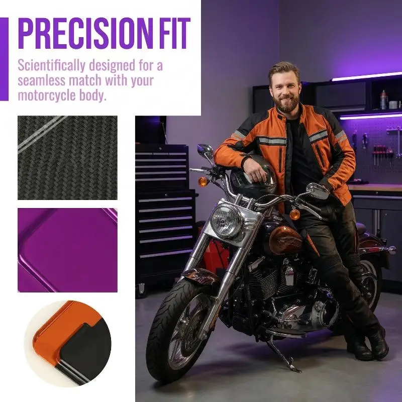 Universal Motorcycle Aluminum Alloy License Plate Holder Fade Resistant Scratchproof Decorative for Off Road Street Bikes