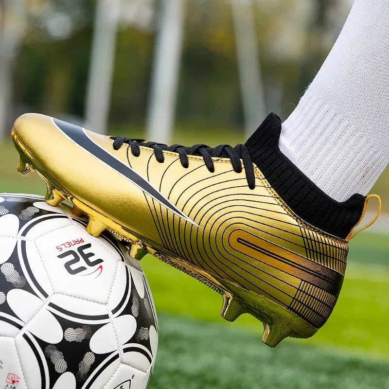 Professional Men Ankle Football Boots Outdoor Grass Cleats Unisex Soccer Shoes Long Spikes Tf Football Shoes Chuteira Society image 6