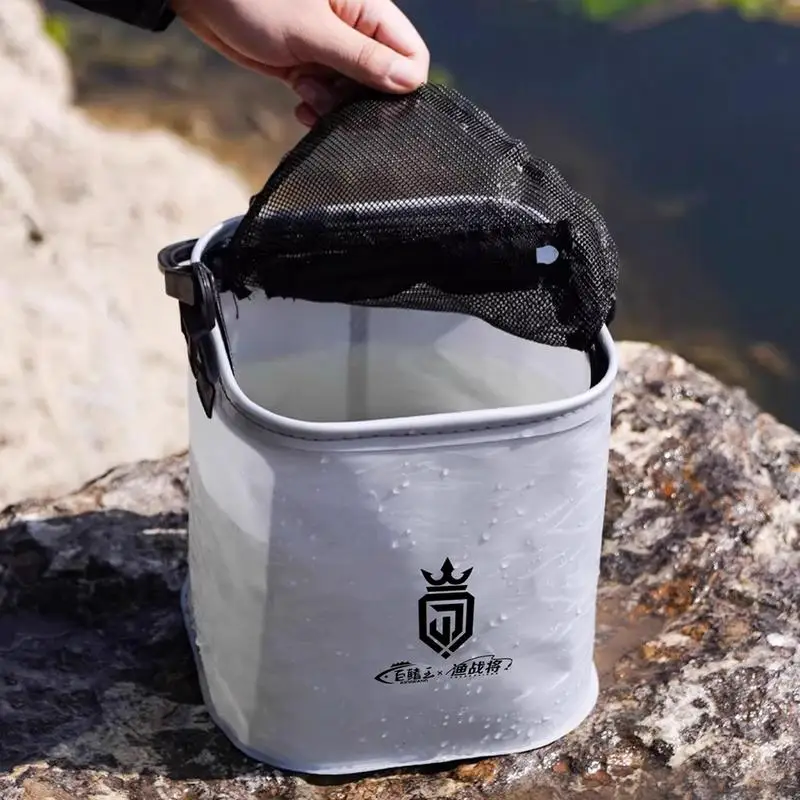 المحمولة دلو صيد مع حبل الماء خزان المياه الصيد للطي صندوق الأسماك الحية 4.5/8 /13L الصيد سطل المياه علف الاسماك دلو