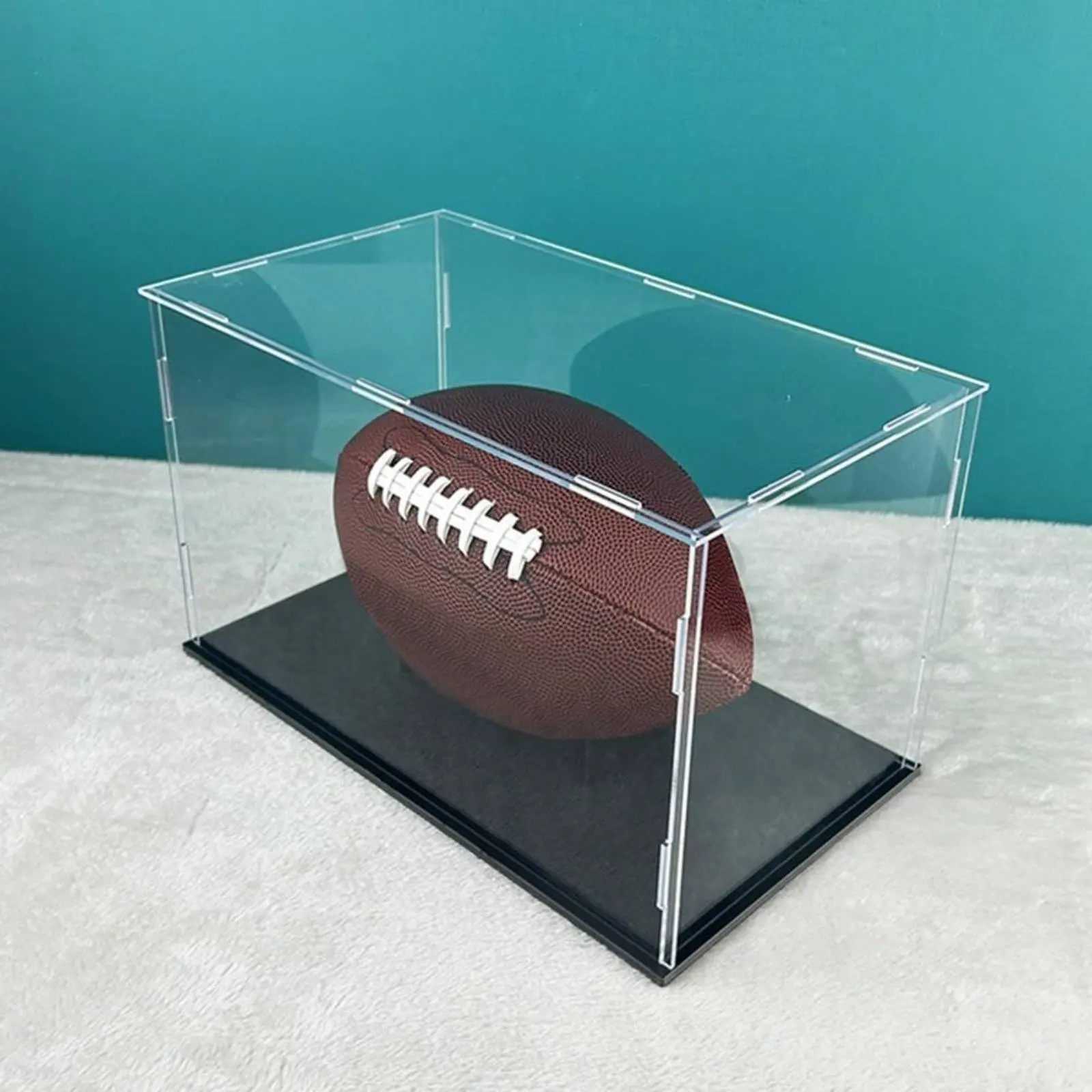 

Acrylic Prolate Spheroid Box Dustproof Prolate Spheroid Display Case Clear Sphere Storage Box Easy Assembly Built-in Stand