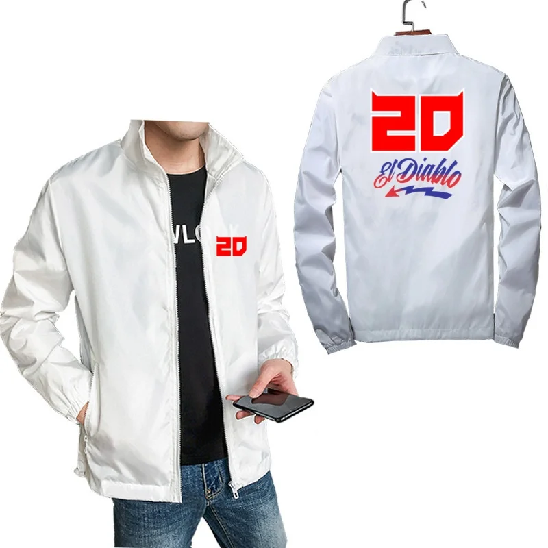 Fabio Quartararo Mens Fall Pilot Jackets Winter Oversize Bomber Baseball Zipper Jacket Parkas Coat Tops