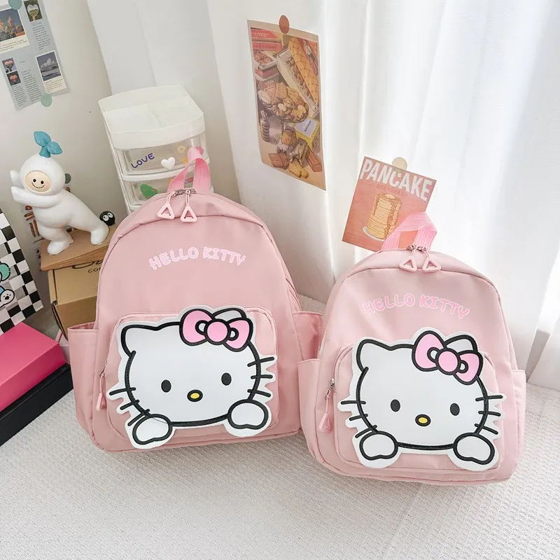 Kawaii Hello Kitty My Melody Cinnamoroll Pochacco Backpack Cute Anime Kuromi Pompom Purin Student Schoolbag Gifts Sac A Dos Girl