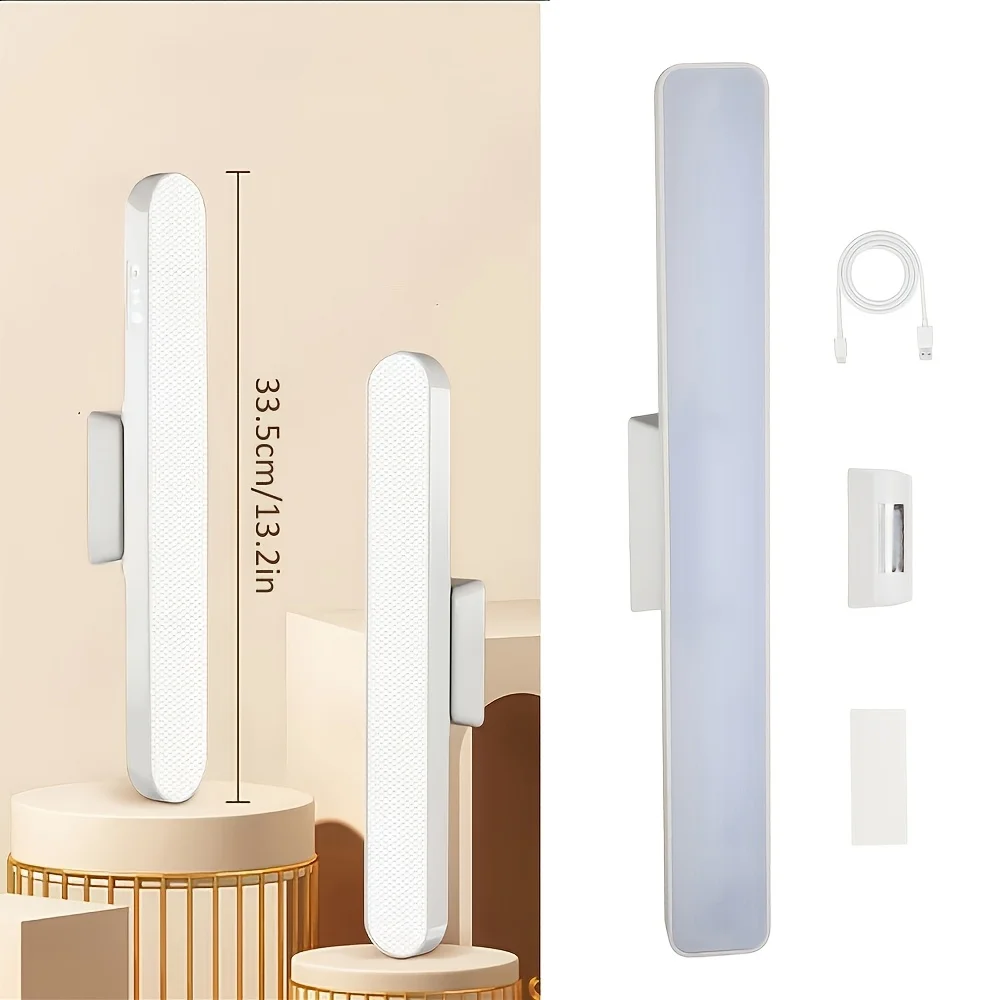 1 Or 2pcs Rechargeable USB LED Desk Lamp - 3 Color Modes, Touch/Remote Control No-Drill Installation, Rotatable Angle