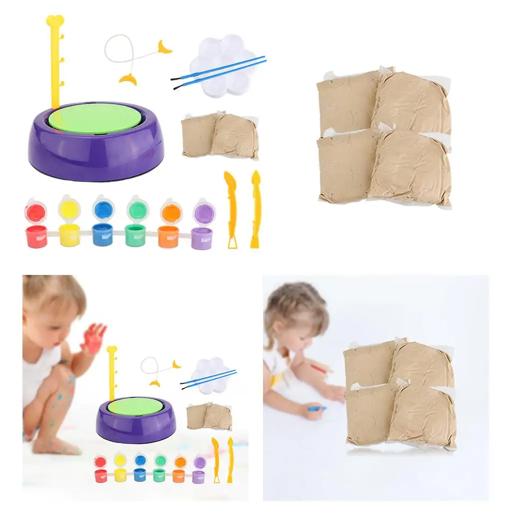 Kit de poterie à monter soi-même, jouets pour garçons et filles, modélisation sèche à l'air, Kits de peinture en argile, cadeaux éducatifs, accessoires pour la maison