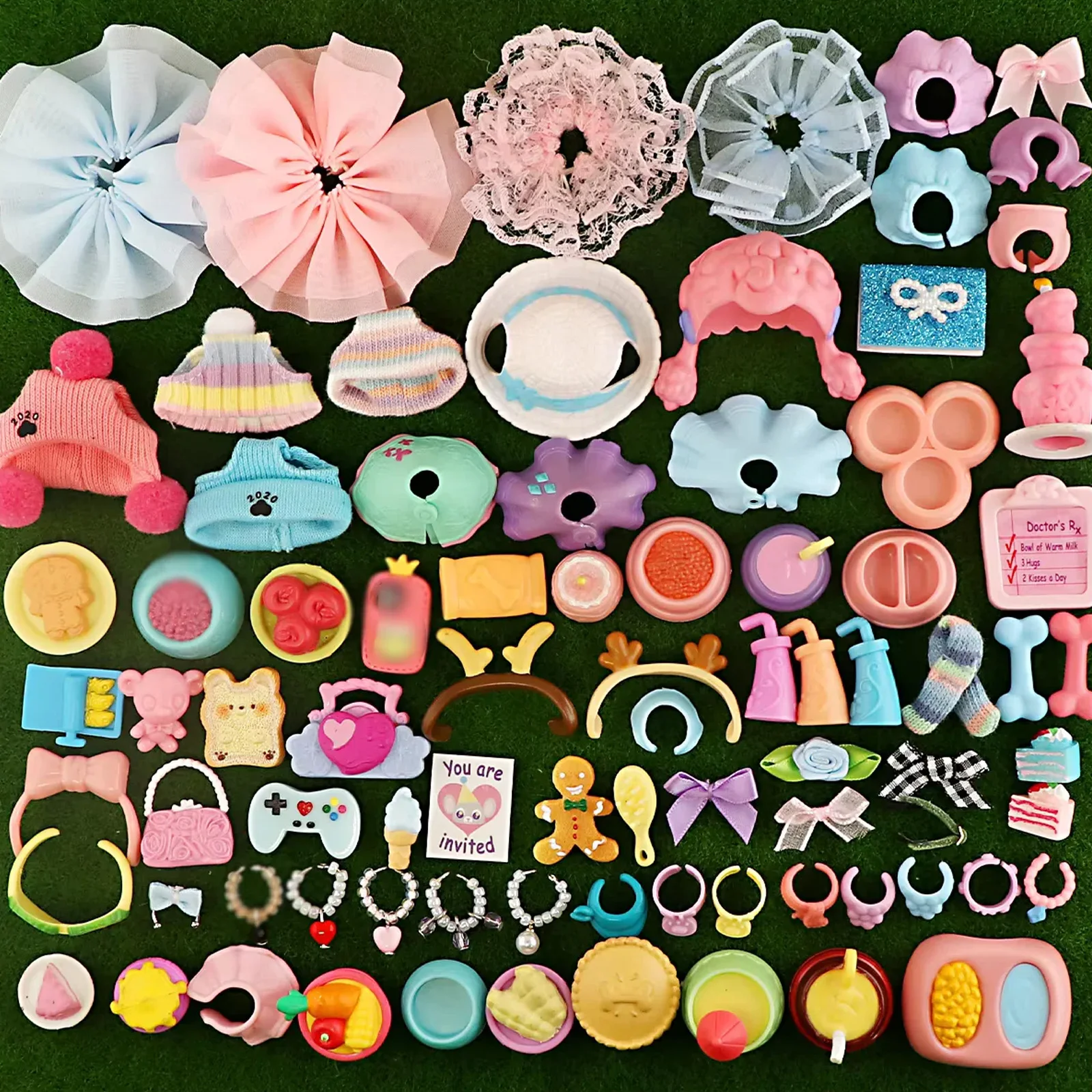 Pet Shop Mini Littlest Zubehör Zufällige 15-teilige Kleidung Outfit Halskette Halsbänder Knochen Hut Schal für Katzen und Hunde