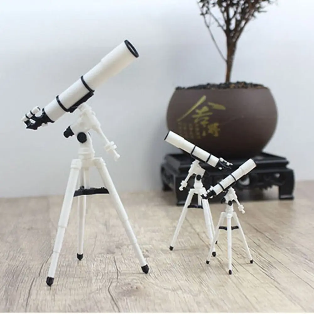 New 1:12 Astronomical Telescope Model PLA White Version Telescope Mini Doll Miniature Telescope Dollhouse Miniature Toys