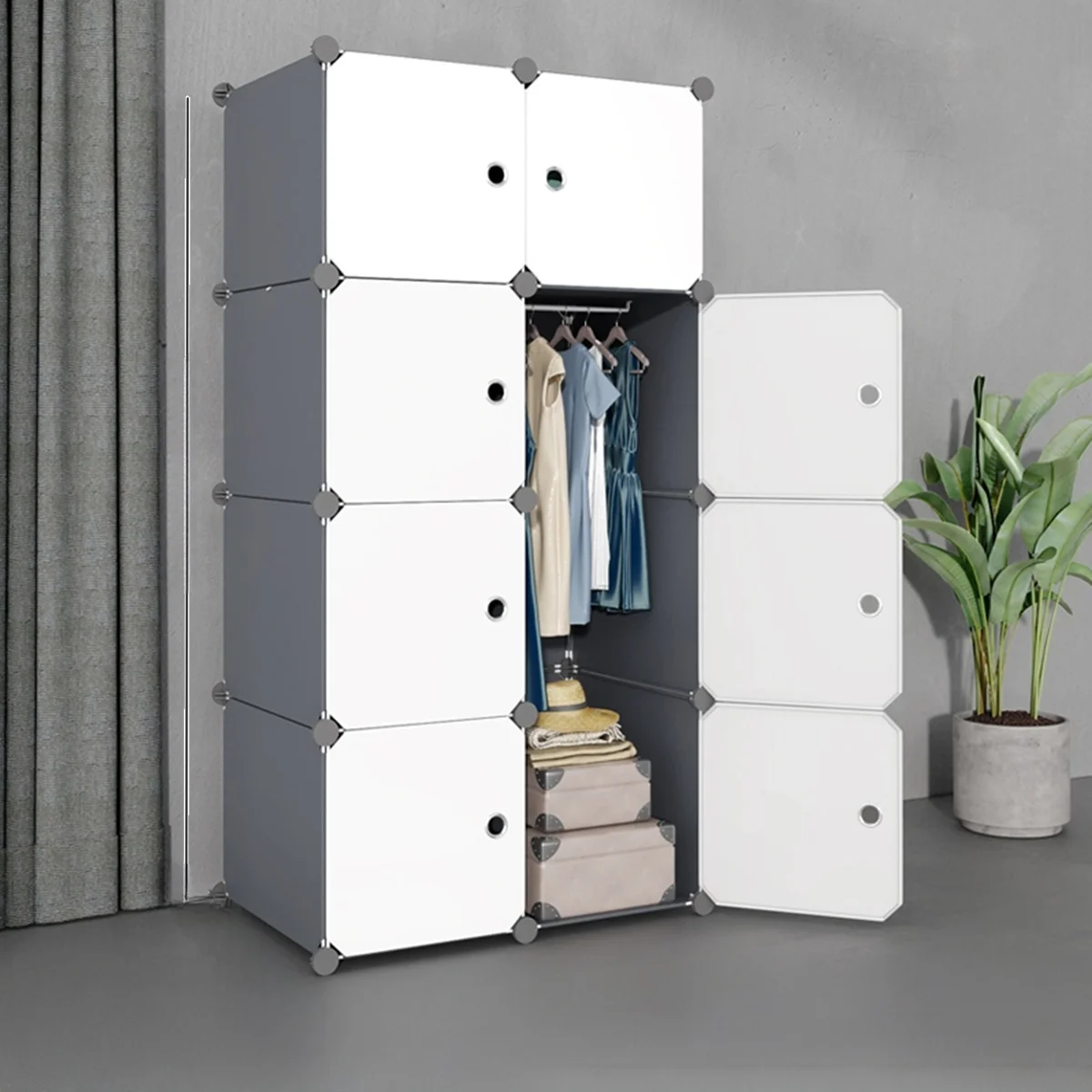 

Простой шкаф для дома, для спальни, сборный шкаф для хранения, подходит для арендных квартир, тканевый шкаф, небольшой шкаф для общежития, прочный и долговечный