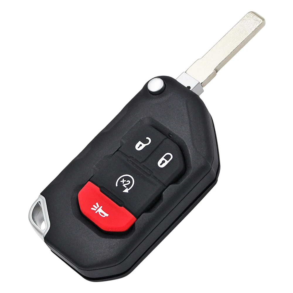 Car Remote Control Key For Jeep Wrangler 2018 2019 FCC OHT1130261 4A PCF7939M 433MHz Flip Keyless Card