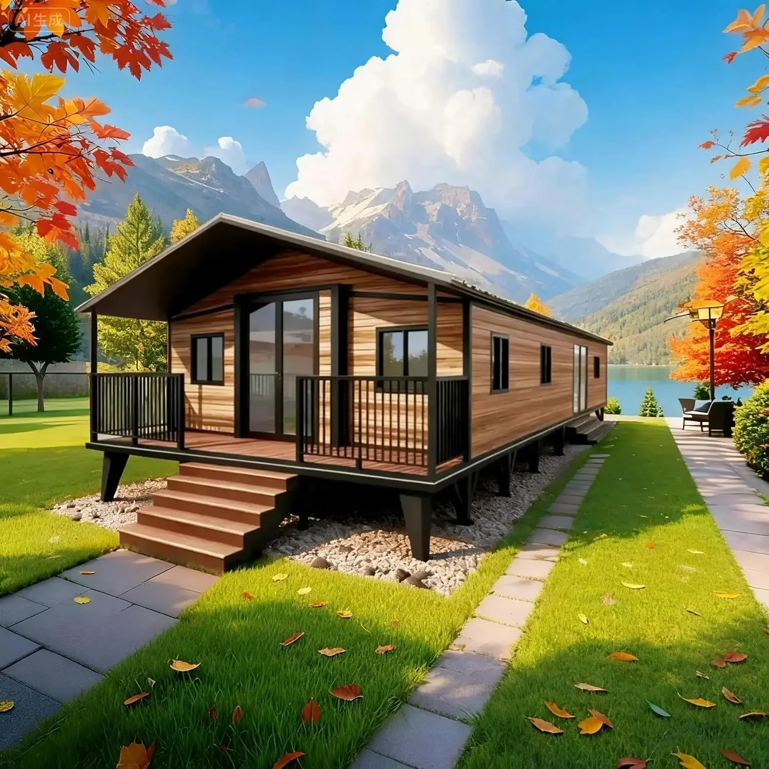 Factory Container House Removable Folding Container House Detachable Export Custom Design Modern Tiny Home with Solar Panel