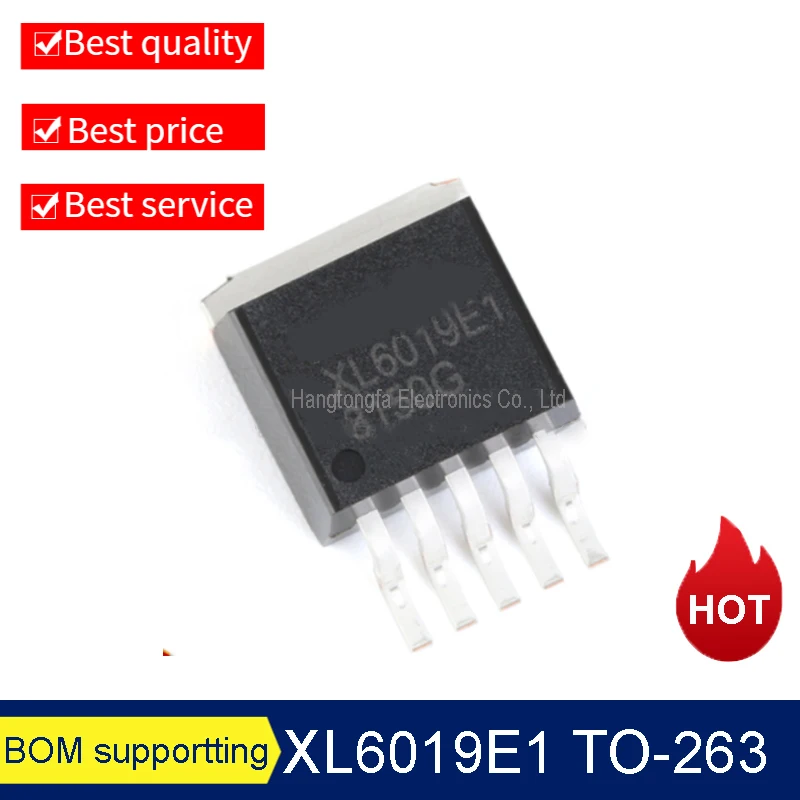 50PCS/LOT Original XL6019E1 XL6019 6019 TO263-5 5A 60V 180khz Boost DC Power Converter