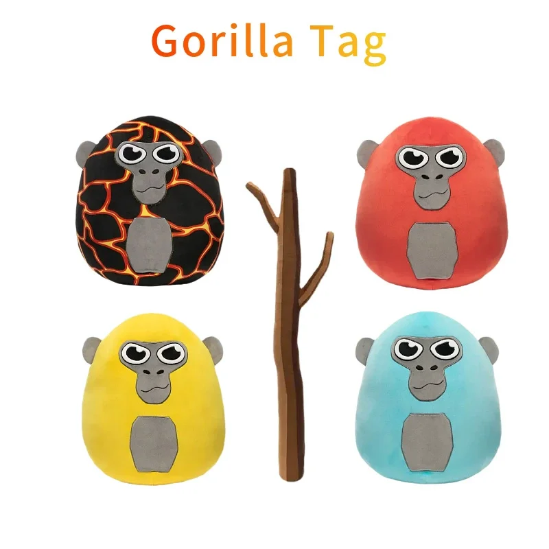 Gorilla Tag Plush Toy Tagged Monke Doughboi Lava Pattern Soft Stuffed Monkey Plush Toy Home Decor For Game Enthusiasts