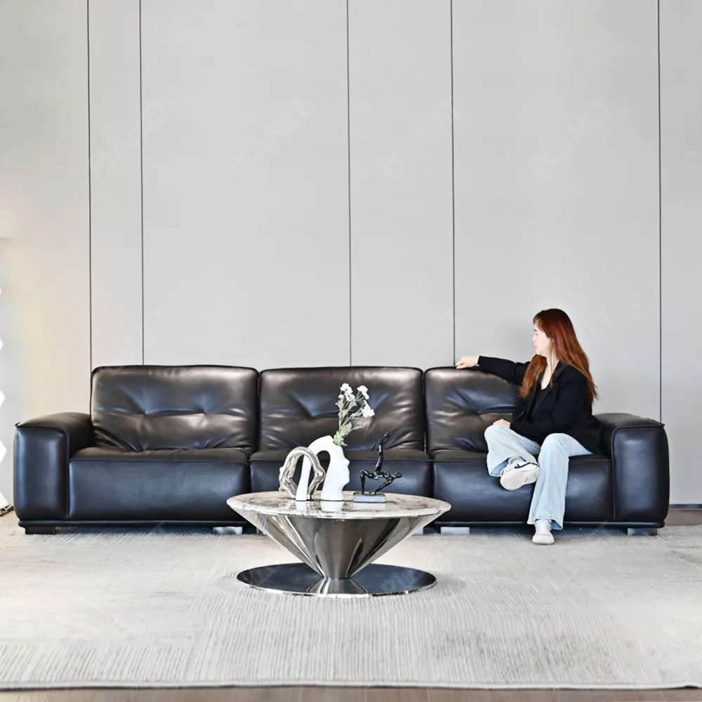 الولايات المتحدة الأمريكية في المخزون انخفاض الشحن الحديثة أريكة أثاث غرفة المعيشة الشمال أسود أبيض رمادي وحدات الاقسام أريكة أطقم أريكة #2