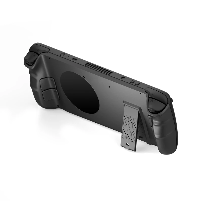 Game Console Protective Rear Cover Cooling Housing Anti-scratch Back Case for Steam Deck with Kickstand Screws & Screwdriver