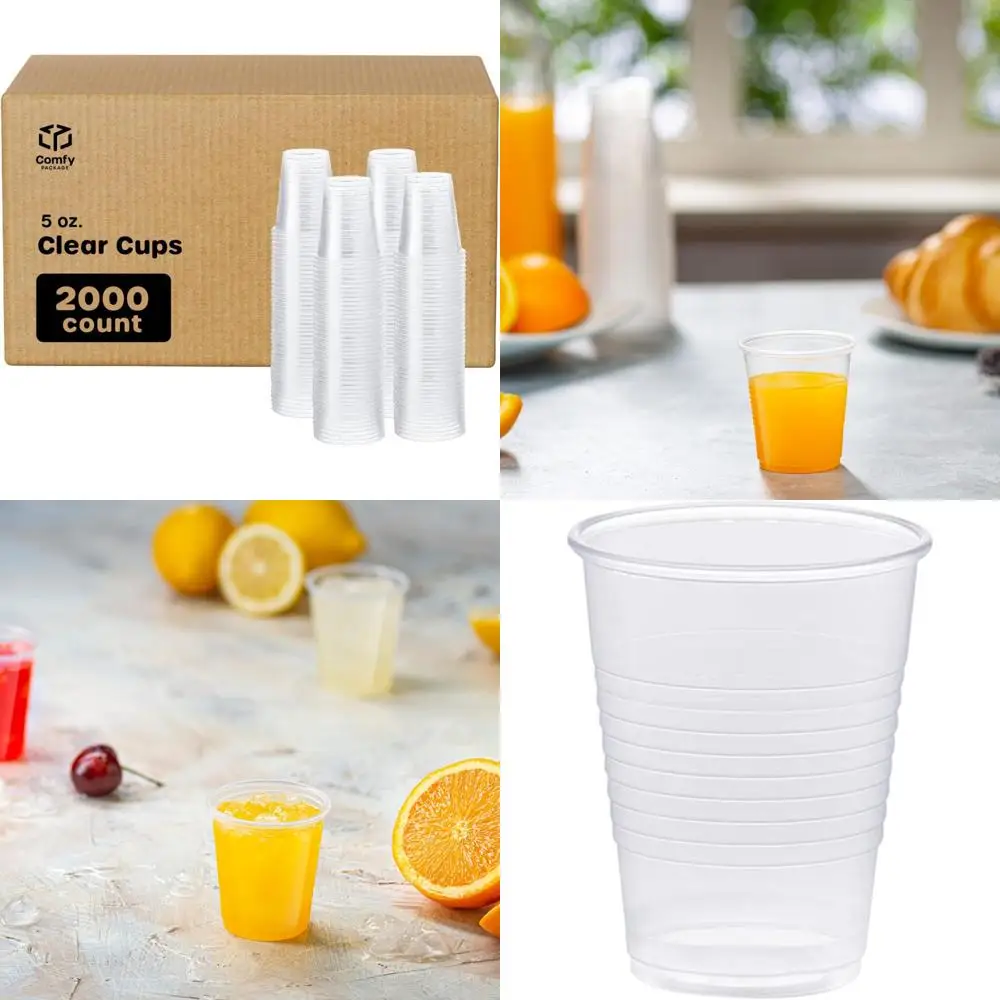 

Одноразовые пластиковые стаканчики, прозрачные, 5 унций, 2000 шт., чашки для холодных напитков для мероприятий и повседневного использования