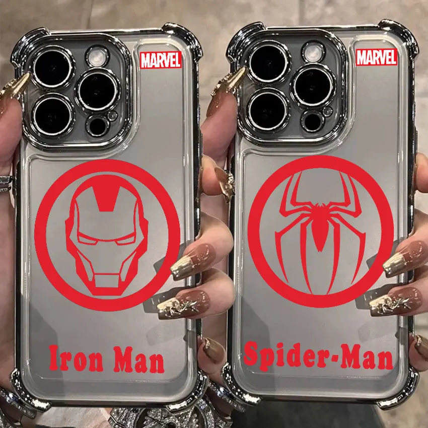 

Spiderman Ironman Logo For Samsung Galaxy A56 Silver Case A55 A54 A52 A53 A36 A34 A35 A33 A73 A26 A25 A16 A06 Clear Phone Cover