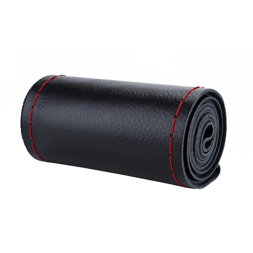 Imagen 2 del producto GNUPME-cubierta de volante cosida a mano, 36-40cm, trenza de cuero DIY con hilo de agujas, cubiertas de dirección de estilo de coche